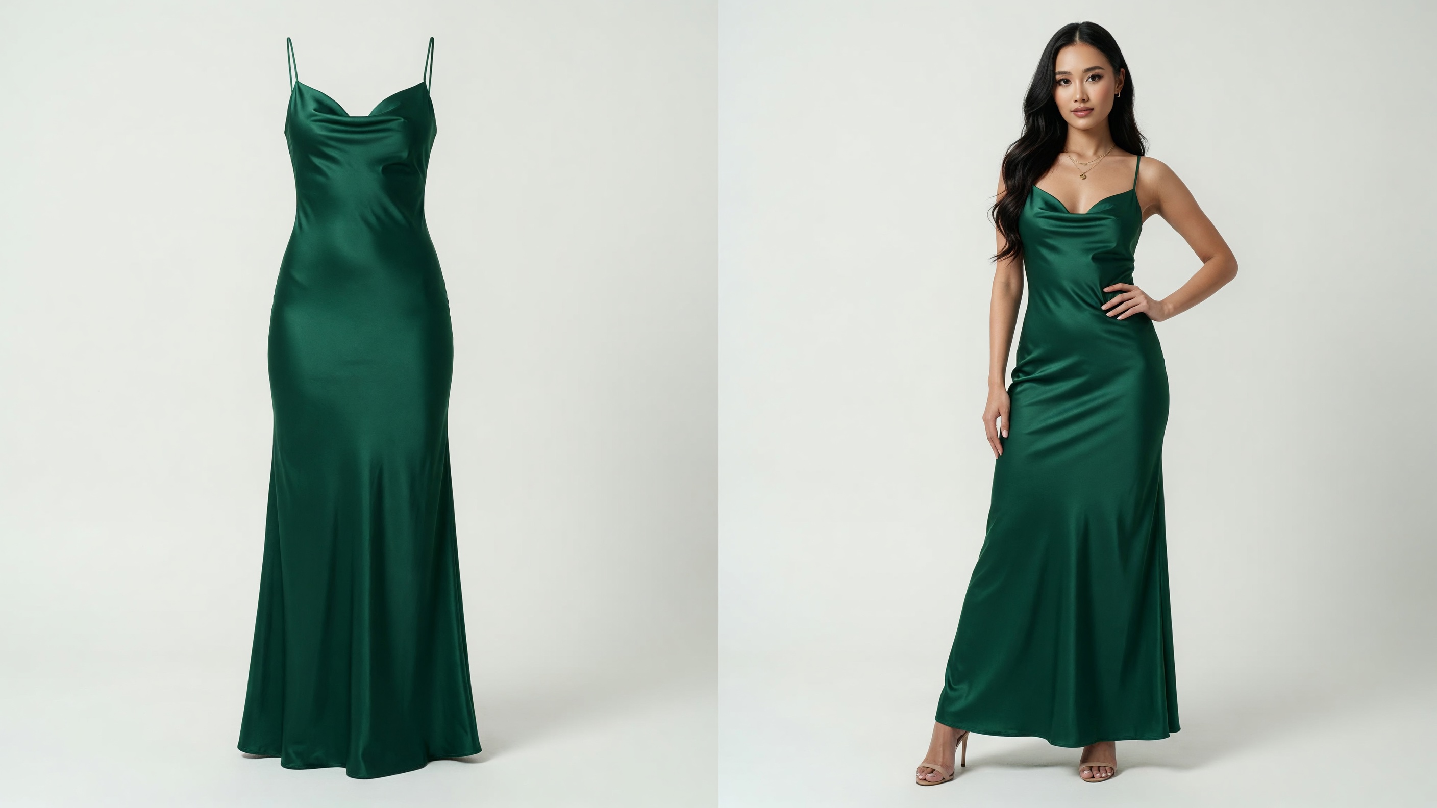 Fashion try-on side by side comparison